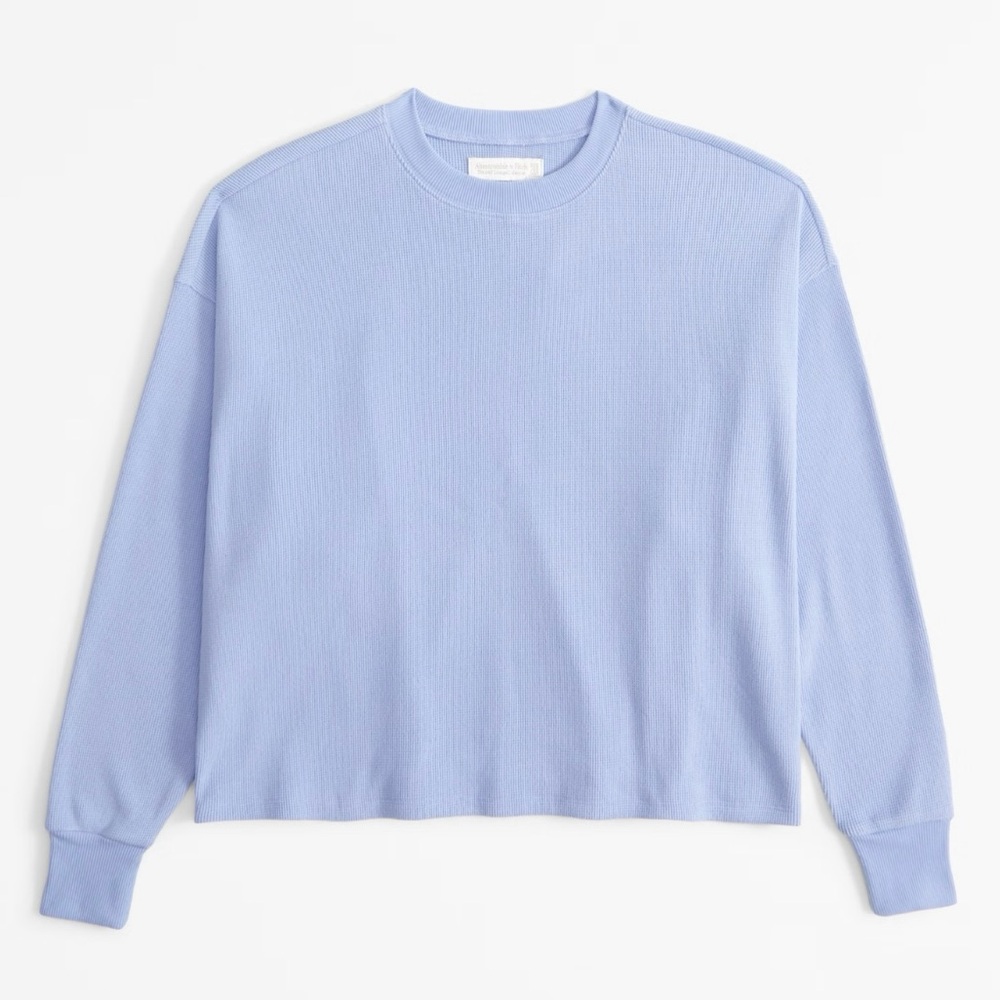 ✨NWOT✨ Long-Sleeve Oversized Lounge Wattle Tee - Light Blue - S/M